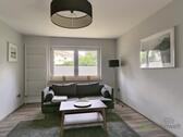 Sofa-Sitzecke im Wohnzimmer - 2 Zimmer Etagenwohnung zur Miete in Kassel