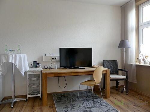 Wohnbereich - (EF0315_M) Erfurt: Krämpfervorstadt, kleines, neu möbliertes Apartment nahe dem 'Kulturbahnhof', Full-Service möglich
