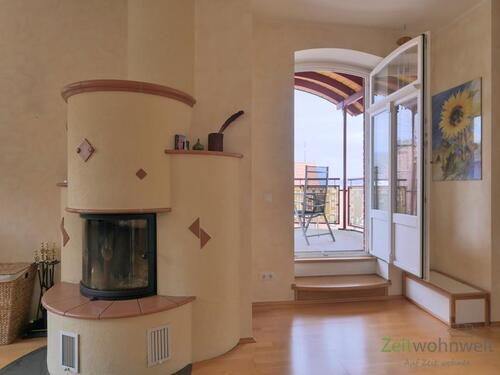 Balkonausgang am Wohnzimmer - 4 Zimmer Etagenwohnung in Eisenach