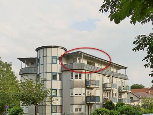 Außenansicht mit Markierung - 