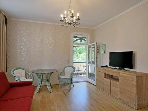 Terrassenausgang am Wohnzimmer - 2 Zimmer Etagenwohnung zur Miete in Jena