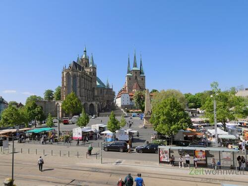 Blick zum Erfurter Dom - 2 Zimmer Etagenwohnung in Erfurt