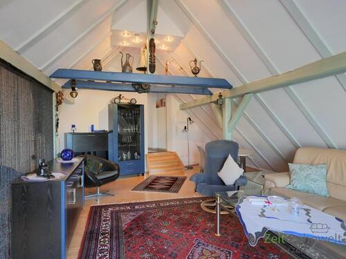 Blick vom Balkon in den Wohnraum - 1 Zimmer Etagenwohnung zur Miete in Neuhof