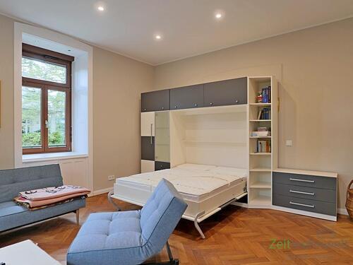 Schrankbett geöffnet - Etagenwohnung mit 55,00 m² in Dresden zur Miete