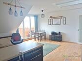 Blick zum Balkon - (EF1382_M) Erfurt: Krämpfervorstadt, möblierte Maisonette-Wohnung mit 2 Schlafzimmern und Balkon in der City