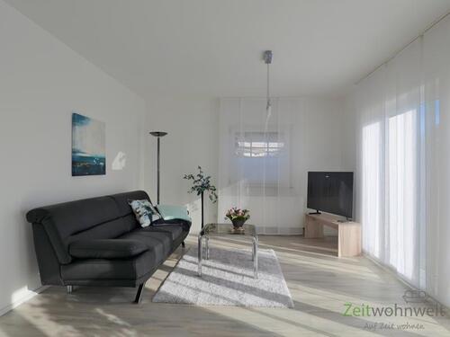 Sofa und TV - (EF1229_M) Magdeburg: Nordwest, kleine, neu möblierte Haushälfte mit Terrasse, Grundreinigung inklusive
