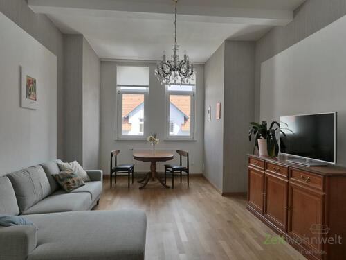 Blick ins Wohnzimmer - (EF1137_M) Erfurt: Daberstedt, Erstbezug in großzügige, neu renovierte möblierte Wohnung mit Klimaanlage