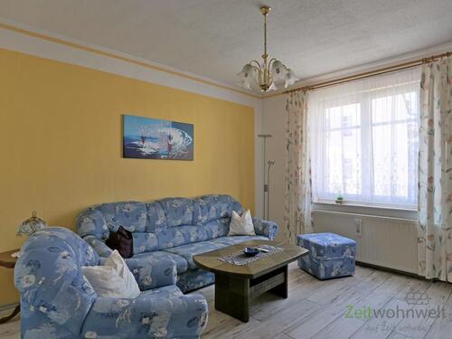 Blick ins Wohnzimmer - (EF0610_M) Eisenach: Eisenach, möblierte 2-Zimmer-Wohnung in ruhiger Nebenstraße, Gartennutzung, WLAN und Full-Service