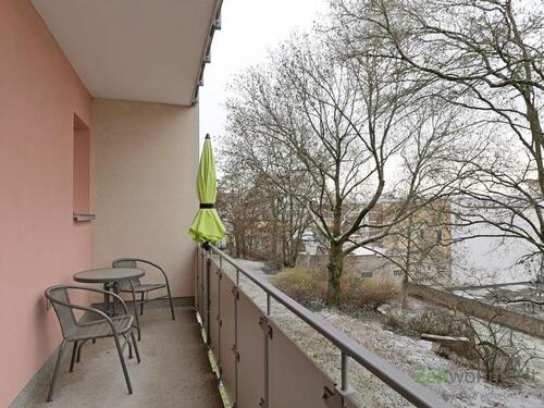 Balkonausblick im Dezember - 1 Zimmer Etagenwohnung in Kassel