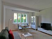 ansprechendes Wohnzimmer - (EF0696_M) Dresden: Kleinzschachwitz, moderne ebenerdige Wohnung in ruhiger elbnaher Lage, eigene Terrasse, WLAN inkl.
