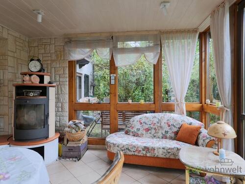 Kamin im Wintergarten - 2 Zimmer Etagenwohnung in Helsa