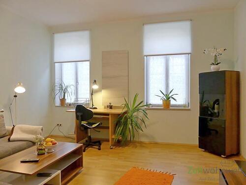 Blick ins Wohnzimmer - 2 Zimmer Etagenwohnung zur Miete in Arnstadt