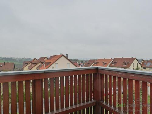 Balkonausblick bei Regenwetter - 