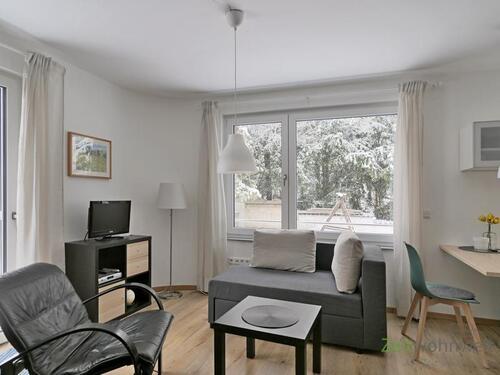 Sessel Sofa und TV - 1 Zimmer Etagenwohnung zur Miete in Kassel