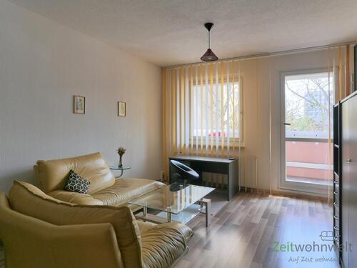 Blick zum Balkon - 1 Zimmer Etagenwohnung zur Miete in Dresden