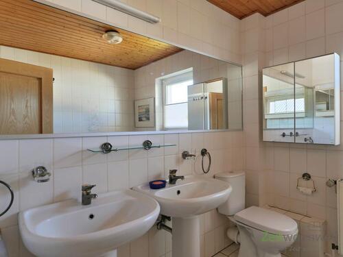 Doppelwaschbecken und WC - 