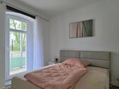 Balkon am Schlafzimmer - Etagenwohnung mit 55,00 m&sup2; in Halle (Saale) zur Miete