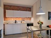 Küche mit echtem Brick-Style - 2 Zimmer Etagenwohnung in Oberlungwitz