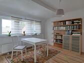 Esstisch im Wohnzimmer - 3 Zimmer Etagenwohnung zur Miete in Erfurt