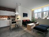 Wohnraum mit Kochnische - 2 Zimmer Etagenwohnung zur Miete in Oberlungwitz