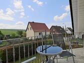 Balkonausblick - (EF1144_M) Erfurt: Schwerborn, neu möblierte Wohnung mit Balkon in freistehendem Wohnhaus