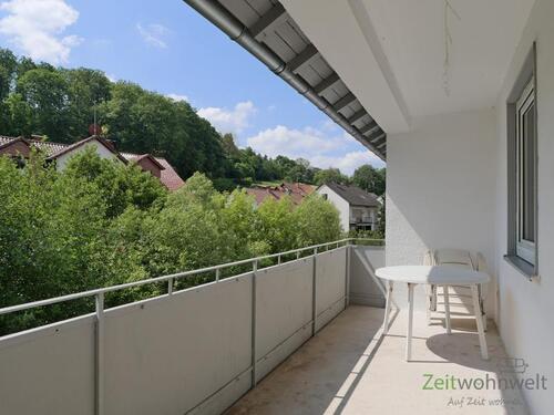 Blick vom Balkon - 4 Zimmer Etagenwohnung in Waldkappel