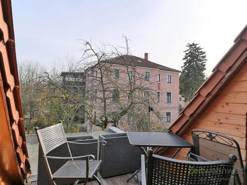 Novemberblick vom Dachbalkon - (EF1336_M) Dresden: Strehlen, preiswerte möblierte 3-Zimmer-Wohnung mit Balkon in ruhiger Nebenstraße