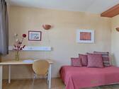 Blick in den Wohnraum - (EF0853_M) Erfurt: Krämpfervorstadt, neu möbliertes Mini-Apartment, Schreibtisch und WLAN inklusive