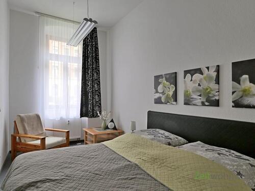 Blick ins Schlafzimmer - Etagenwohnung mit 48,00 m&sup2; in Chemnitz zur Miete