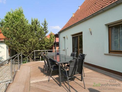 große Terrasse am Haus - 3 Zimmer Haus in Herbsleben
