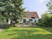 Ansicht vom Garten - (EF1284_M) Gotha: Herbsleben, modernes möbliertes Wohnhaus nahe ErfurtGotha mit 2x Bädern, Terrasse und Garten
