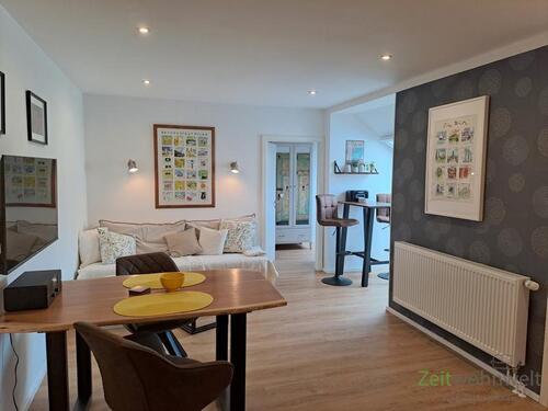 Blick ins Wohnzimmer - (EF1074_M) Fulda: Innenstadt, möbliertes Apartment mit Klimaanlage direkt in der City, TG-Stellplatz mgl.