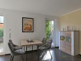 Esstisch und Kommode - 2 Zimmer Etagenwohnung in Halle (Saale)