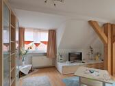 Blick ins Wohnzimmer - (EF1388_M) Magdeburg: Buckau, preiswserte möblierte 2-Zimmer-Wohnung mit Service in einer ruhigen Wohnsiedlung