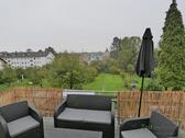 regentrüber Blick vom Balkon - 