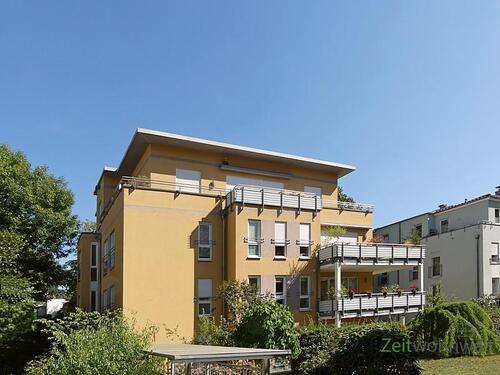 Ansicht vom Garten - (EF0555_M) Dresden: Südvorstadt-West, moderne, nobel möblierte 3-Zimmer-Whg mit 2 Bädern, Aufzug, Balkon und Tiefgarage