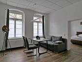 Blick ins Wohnzimmer - Etagenwohnung mit 48,00 m&sup2; in Weimar zur Miete