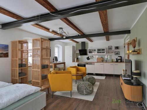 Blick in den Wohnraum - 1 Zimmer Etagenwohnung zur Miete in Dresden