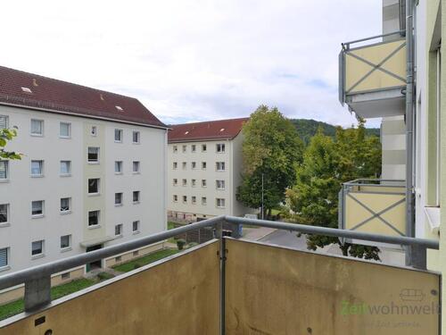 Blick vom Balkon - 2 Zimmer Etagenwohnung in Meiningen