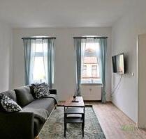(EF0907_M) Erfurt: Johannesvorstadt, neu renovierte und neu möblierte 3-Zimmer-Wohnung mit Garten, WLAN, Waschmaschine