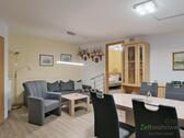 Blick zur Sitzecke - (EF0982_M) Dresden: Radebeul, preiswerte möblierte 2,5-Zi-Wohnung mit sep. Eingang, PKW-Stellplatz, Service mgl.