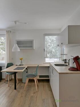 Blick in die Küche - Etagenwohnung mit 30,00 m² in Kassel zur Miete