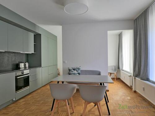 Blick in den Wohnraum - (EF1077_M) Erfurt: Andreasvorstadt, neu möbliertes Apartment in der Innenstadt, diskrete Wohnlage im Innenhof