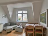 Blick in den Wohnbereich - (EF1253_M) Magdeburg: Hopfengarten, möblierte 2-Zimmer-Wohnung Haushälfte mit separatem Eingang