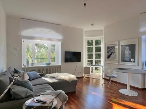 Blick in den Wohnraum - (EF1216_M) Dresden: LoschwitzWachwitz, möbliertes Apartment in Stadtrandvilla, nahe zur Bergbahn-Station
