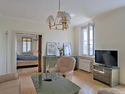 Blick von Wohnzimmer zu Schlafzimmer - 2 Zimmer Etagenwohnung zur Miete in Jena