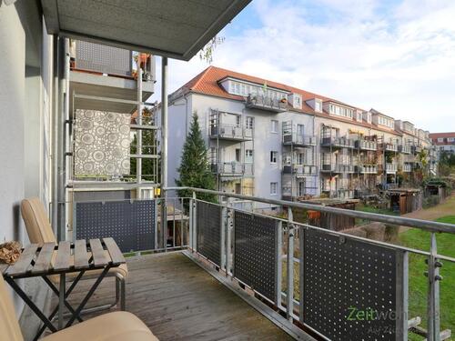 Dezemberblick vom Balkon - Etagenwohnung mit 45,00 m² in Eisenach zur Miete