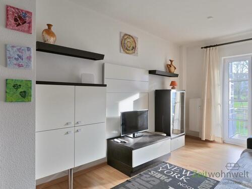 Blick ins Wohnzimmer - (EF1252_M) Eisenach: Eisenach, möblierte kleine Wohnung mit Balkon in der Innenstadt