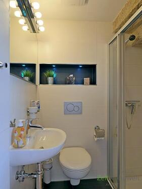 kleines Bad mit Dusche - Etagenwohnung mit 52,00 m&sup2; in Dresden zur Miete