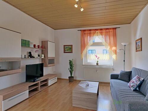 Blick ins neue Wohnzimmer - (EF0702_M) Zwickau: Crossen, Neu renovierte und neu möblierte 2-Zimmer-Whg, ruhiges Wohnhaus mit Garten